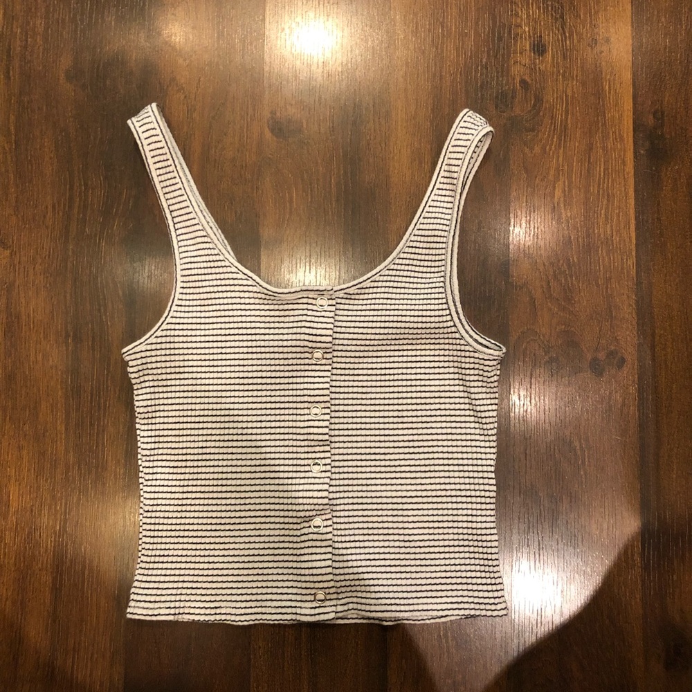 Striped crop top tank